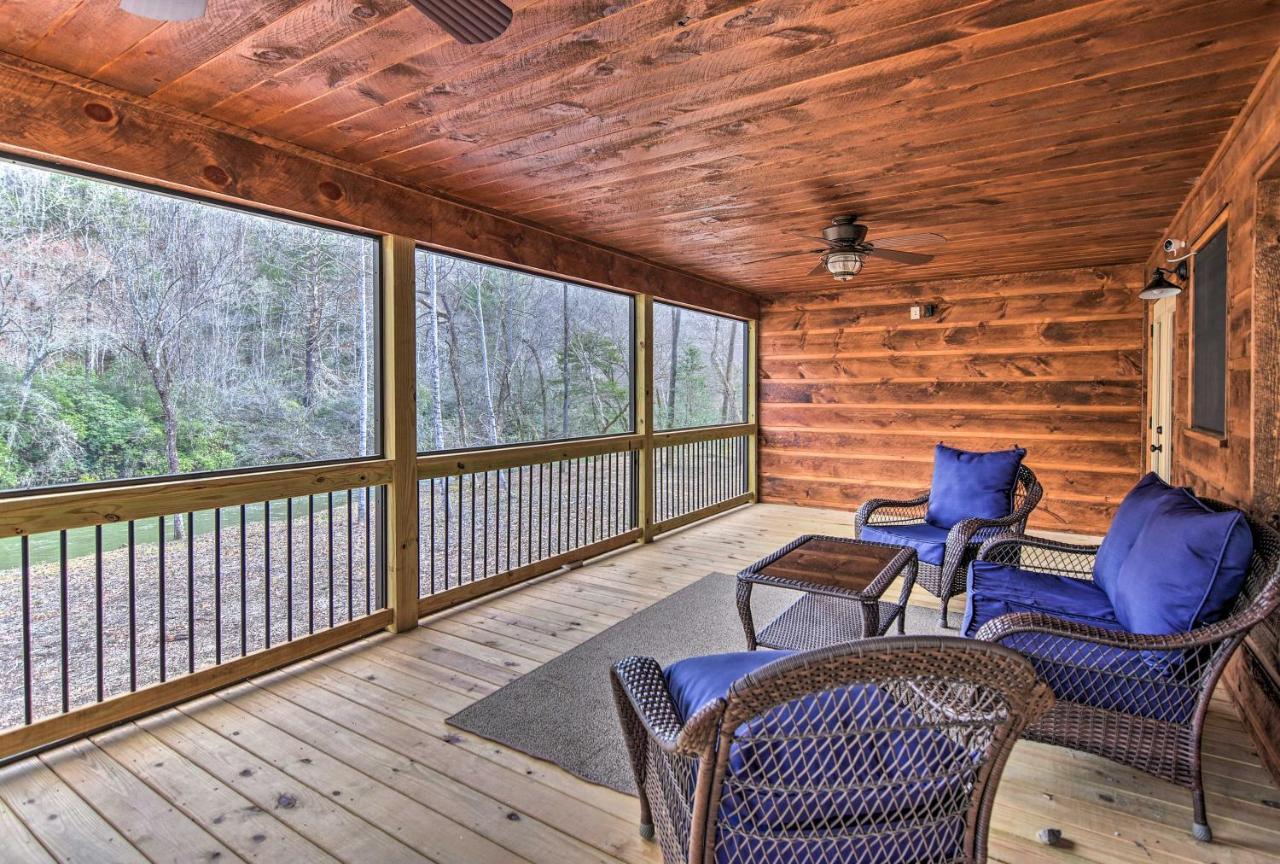 Modern Murphy Cabin With Nottely River Views! Kültér fotó